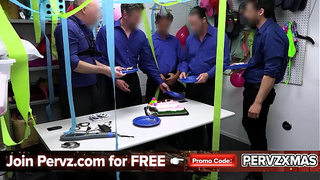 Passing Around the Little Blonde Shoplyfter Until She Learns Her Place