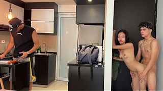 My neighbor is very horny and she seeks me out to fuck her hard in front of her cuckolded hubby.