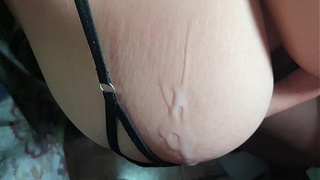 He loved climax on my titties