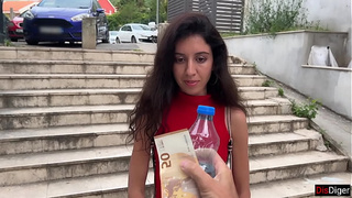 Sweety Plays Street Game and Gets Tempting Offer - Deepthroat , Rough Sex and Cream-pie