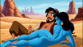 Aladdin and Princess Jasmine make Shameful Wishes to the Genie. Anime Porn Parody.