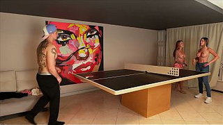 My BF is betting me on his game and he has to watch me have sex with his friend and his GF - Ambar Prada