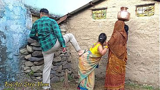 Indian Step Mother-in-law And Step Wifey Boned by Her Step Son in-law - Hindi Clear Audio (Threesome Sex)
