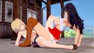 Violet Evergarden x Cattleya Baudelaire - Lezbian Scissoring