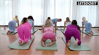 Spanish Venezuelan Babes Blow Carla's Vagina & Booty in Yoga Class - A SLUT KNOWS