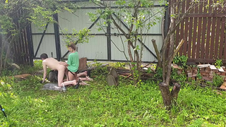 Anastasia Mistress outdoor fuck strapon Sasha Earth