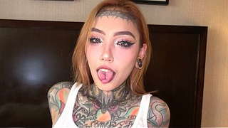 Tattooed Split Tongue Thai Baddie Jesse Is a Submissive Whore