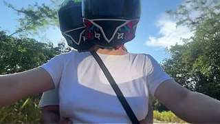 I picked up a DiDi customer without a bra and he noticed my huge boobies two