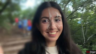 If you come second to this mountain - you'll be walking around with spunk on your face in front of people! - Crazy Public Cumwalk