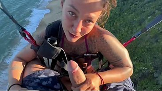 Sex at high altitudes: Having sex during a paragliding flight.