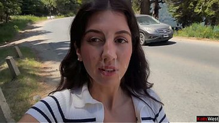 Maniac rammed a skank in the bushes and jizzed on her face for a public walk with jizz - Cumwalk