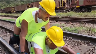 The workers went hard at lunchtime, they slammed their passive colleague and gave him lots of milk for dessert (teaser).
