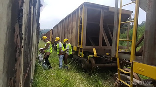 The workers worked hard today. They invited their friend for an orgy at lunchtime, and dessert consisted of lots of milk on their butts and in the middle of the train tracks and wagons. Part I (Teaser)