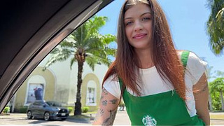 A lady from Starbucks decided to earn extra money by having sex with a client