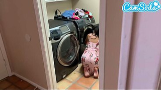 Drilled my step-sister while doing laundry