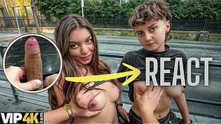 React: VIP4K. 2 ravishing Lesbians don't mind to having a Threesome with a stranger from the train