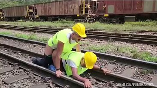 The workers went hard at lunchtime, drilled their passive colleague and gave him lots of milk for dessert (Teaser) Part two