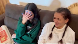 They picked up some gorgeous students and had sex-party