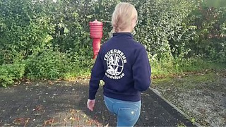 Blonde Witch - Firefighter Intern PUBLIC Cream-pie BONUS CREAM PIE