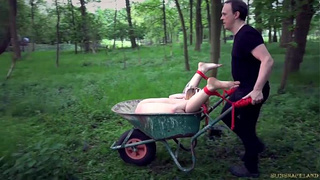 Tied up and toy slammed teeny is bondage punished by her dominator