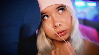 Cute blonde is eager to lick on a hard penis