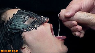 HORNY MILF CLIMAX TWICE AND THEN SUCKS MAN'S GIANT LOAD OF SPERM - MILLIE FOX
