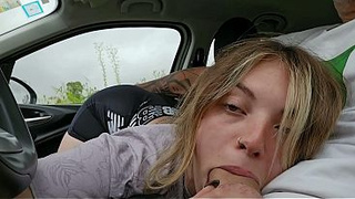 My boy gives me a car and I thank him with the best oral sex right there in the street - POINT OF VIEW