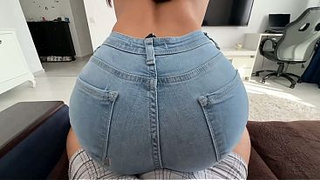 Step sis knows how to turn me on, Humping and riding my Schlong in tight Jeans