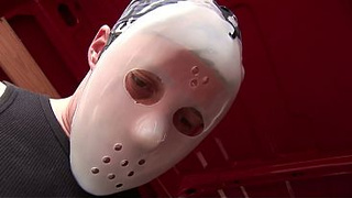 Hitchhiker Sarah Rose is a free use whore for 2 masked strangers