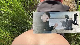 Anal sex instead of fishing, climax in the behind in public part one