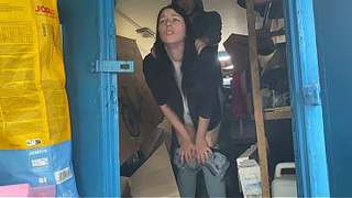 A warehouse worker slammed the manager hard right there on the boxes and put her in her place