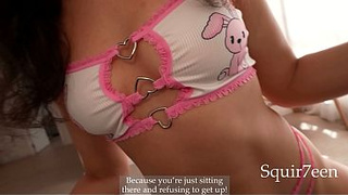 Jealous sexy Stepsister inclines me to cheating and jizz in her twat