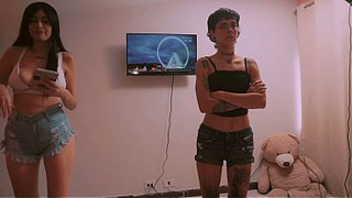 My 2 girlfriends are arguing and there's no better way for them to make up than with my schlong.