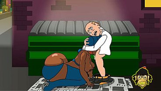Dumpster Diving: Fucking A Giant Rear-end Boob Chubby Prostitute In An Alley 2D Animation Anime Hentai Tape