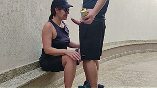 A butch lezbo had to give her twat and blow penis to pay off a bet debt.