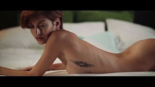 Inked Babe Teases Her Wet Pussy With Fruit All Over Her Melons and Dick