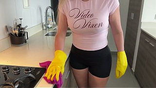 I rammed my shy hispanic maid