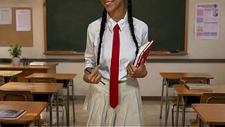 My favorite student, after class, is trained to take anything in her bum.