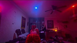 My stepsister enjoys it when I fuck her booty her bf's back.