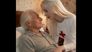 FAMILY THERAPY - Alluring horny nurse gives her BEHIND and VAGINA to her grandfather to satisfy his needs until the very last moment (AI GENERATED TAPE)