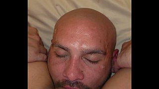 Skank spitting on stud while he is licking her vagina - foot licking - spit bizarre - feet - female self perspective - spit covered - Pinay