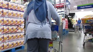 Hijab fat ass granny booty closep