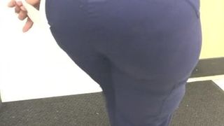 BBW Thick Lightskin in scrubs