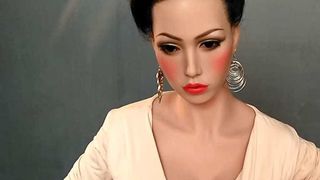Hair implantation on realistic silicone love doll