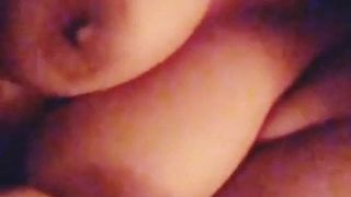 Sahar orgasms on huge black dildo vibrator