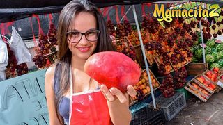 Carne Del Mercado - Nerdy Colombian Teen makes her very first Porn Movie